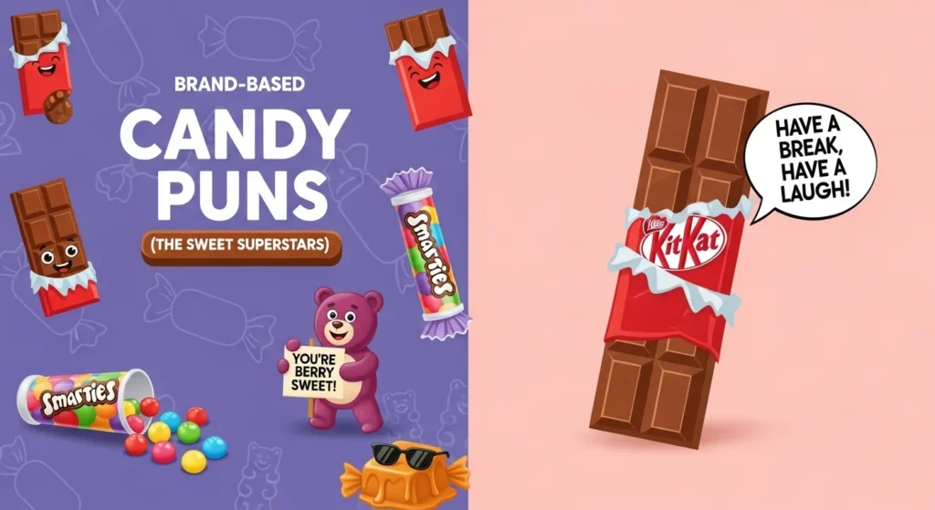 Brand-Based Candy Puns (The Sweet Superstars)