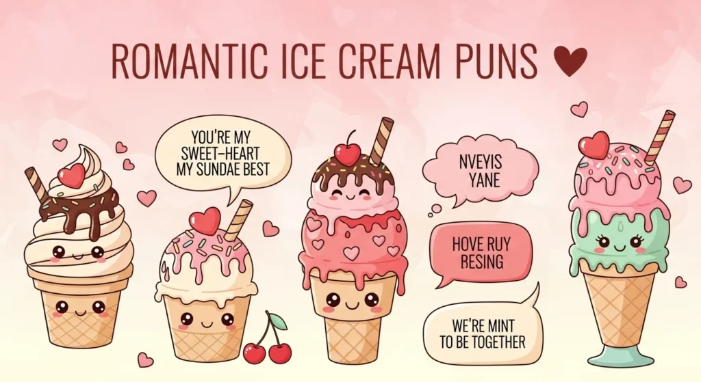 Romantic Ice Cream Puns