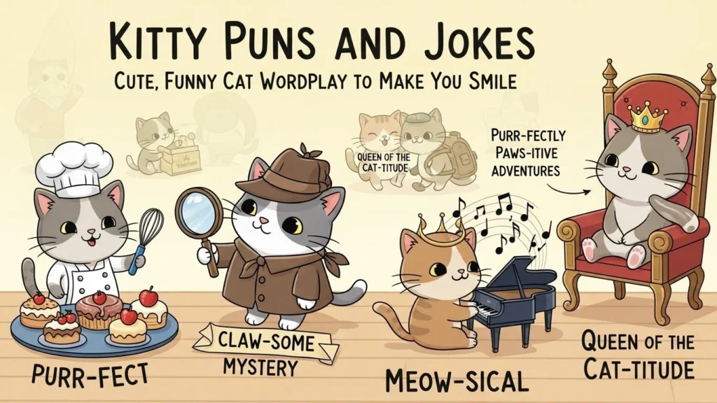 Kitty Puns and Jokes: Cute, Funny Cat Wordplay to Make You Smile